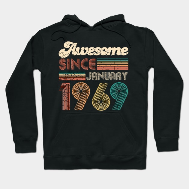 50th Birthday Gift - Vintage January 1969 T-Shirt Women Men Hoodie by CheesyB